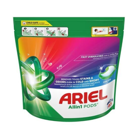 Detergenti rufe - Detergent de rufe capsule Ariel All in One PODS Color, 65 spalari