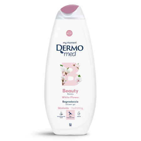 Gel de dus - Gel de dus White Flower Beauty, 750 ml, Dermomed