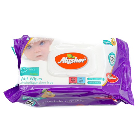Servetele umede - Servetele umede Alyshor cu capac 120 buc