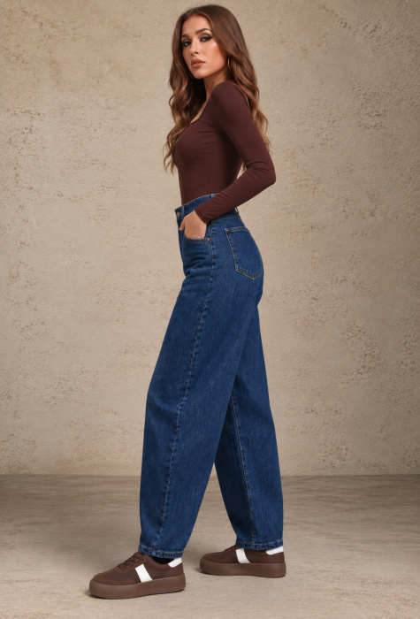 Blugi Mara baggy dad barrel damă [2]
