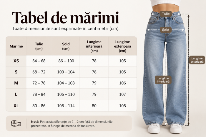 Blugi Pinky wide leg cu pietricele roz [4]