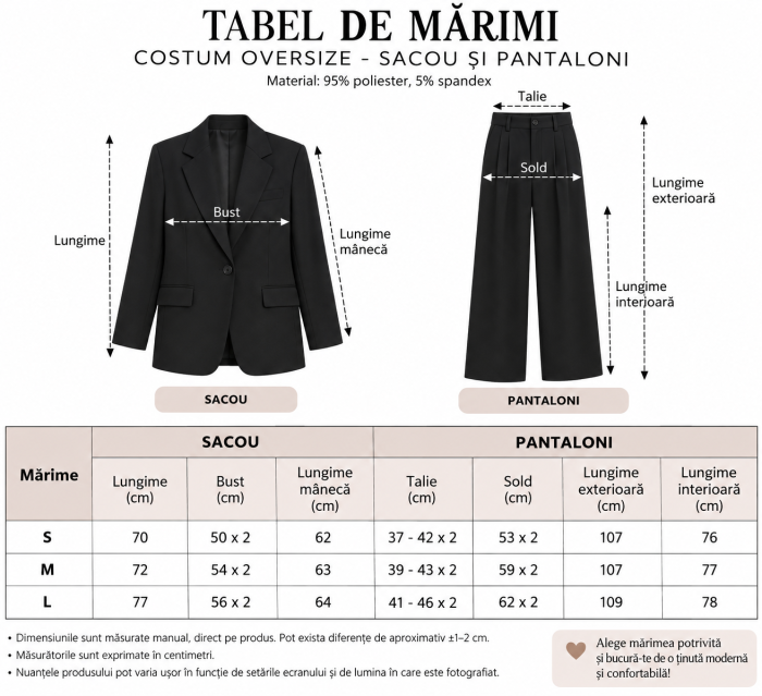 Costum oversize negru cu sacou și pantaloni [3]
