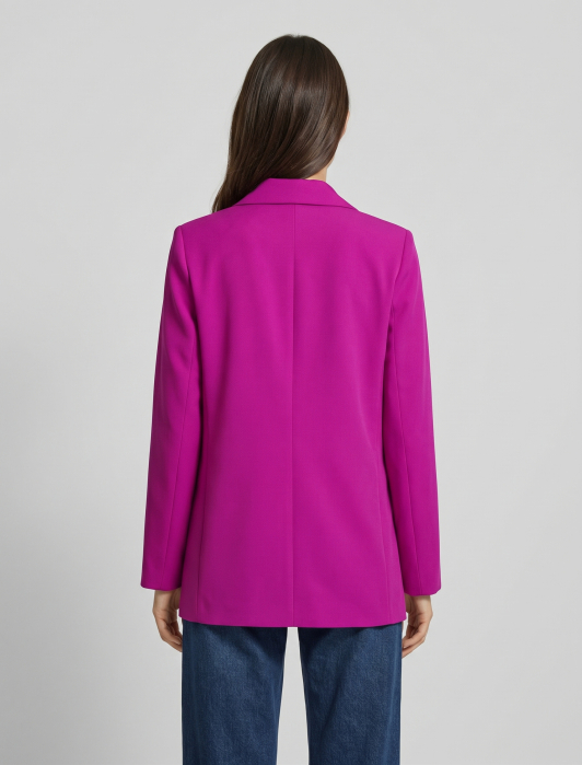 Sacou clasic damă fuchsia cu croială lejeră [2]