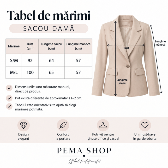Sacou negru cambrat cu un nasture [4]