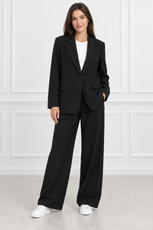 COMPLEURI - Costum oversize negru cu sacou și pantaloni
