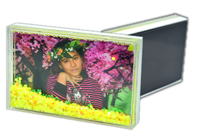 Magnet Foto cu lichid si sclipici (glitter) 9x6cm [4]