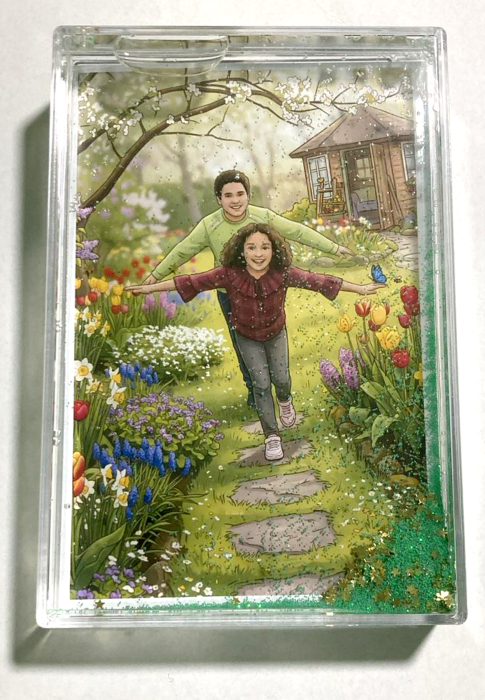 Rama foto cu lichid (apa) si sclipici glitter 10x15cm [3]