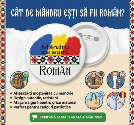 Insigne - Insignă - Mândru că sunt român