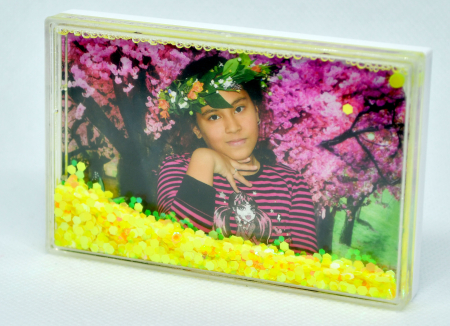 Rame foto - Magnet Foto cu lichid si sclipici (glitter) 9x6cm