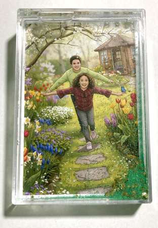 Rama foto cu lichid (apa) si sclipici glitter 10x15cm [2]