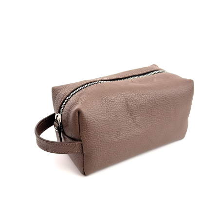 Neceser cosmetice - Neceser din piele Maro Caramel