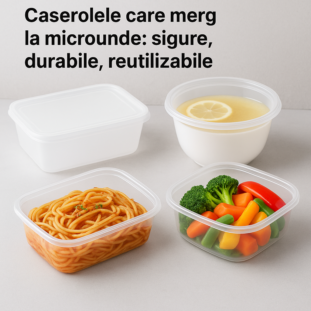 Caserole pentru microunde – sigure, durabile și reutilizabile