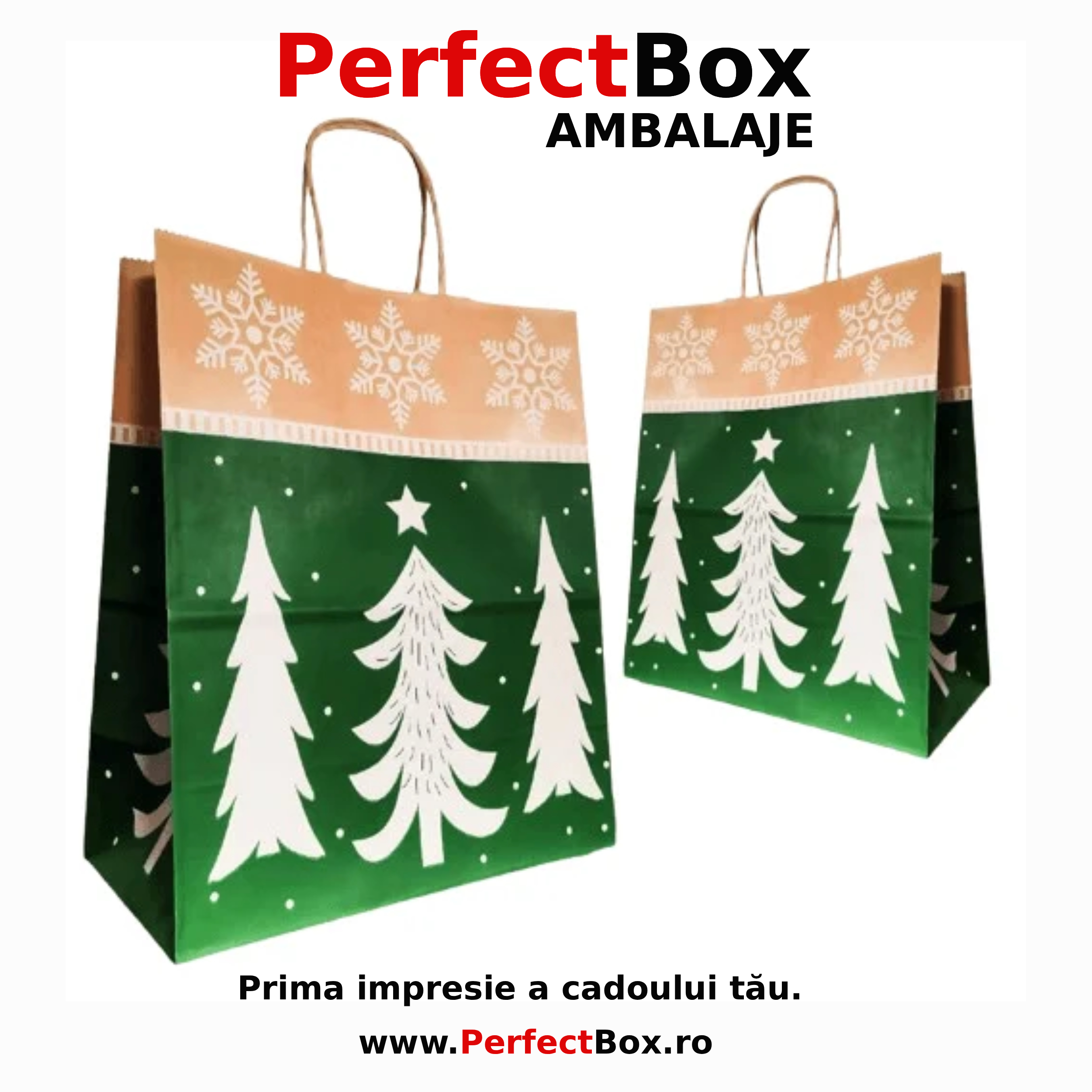 Pungile de cadouri din hârtie cu brazi – simbolul sărbătorilor și partenerul perfect al afacerilor din sezonul de iarnă