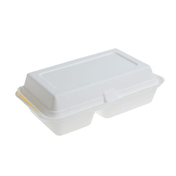 Caserola bicompartimentata bio din trestie de zahar 50 buc/set [1]