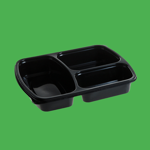 Caserola microunde pp 3 compartimente cu capac 50 buc/set [2]