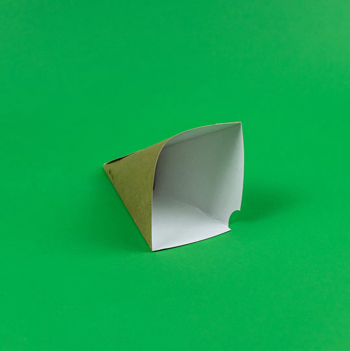 Con carton kraft pentru clatite/cartofi 100 buc/set [2]