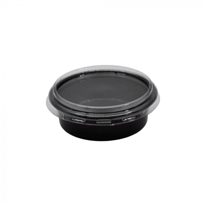 Cupa pt. sos 50ml neagra!!! rotunda (+cap) [2]