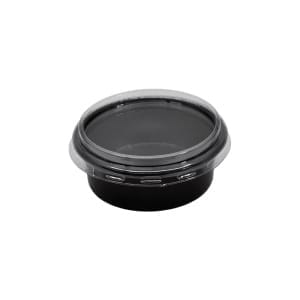 Cupa pt. sos 50ml neagra!!! rotunda (+cap) [1]