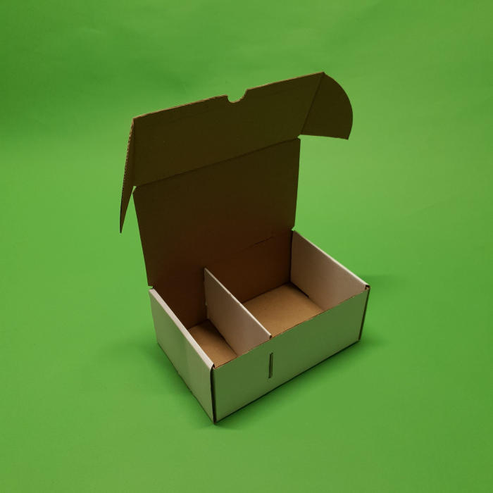 Cutie burger cu separator de cartofi 100 buc/set alb 180x120x80 [2]