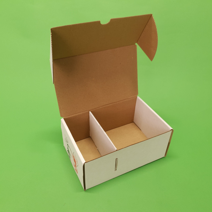 Cutie burger generic cu separator de cartofi 100 buc/set alb 180x120x80 [3]