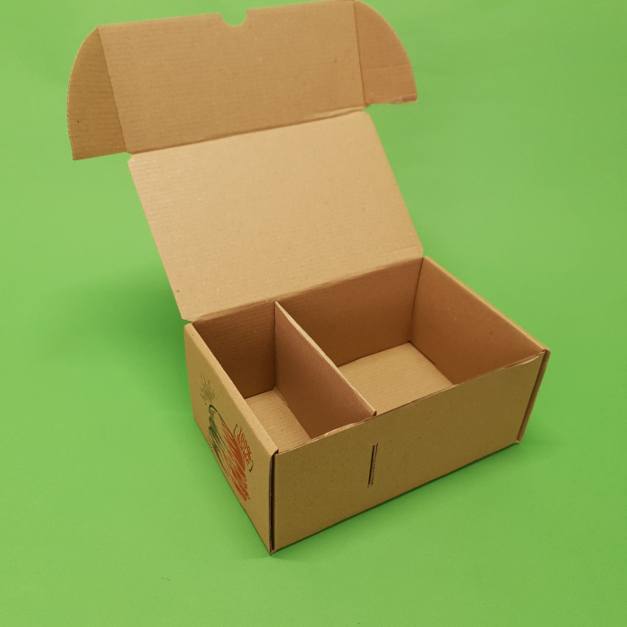 Cutie burger generic cu separator de cartofi 100 buc/set natur 220x140x110 [2]