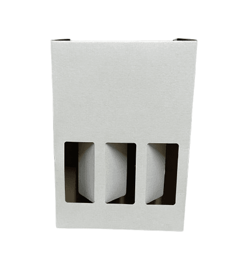 Cutie cadou 3 sticle vin cu maner 235x75x335 mm 50 buc/set alb [1]