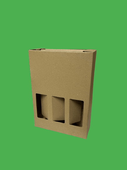 Cutie cadou 3 sticle vin cu maner 235x75x335 mm 50 buc/set natur [2]