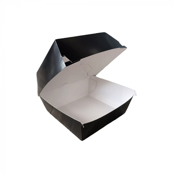 Cutie hamburger box mare 100/set (negru) [1]