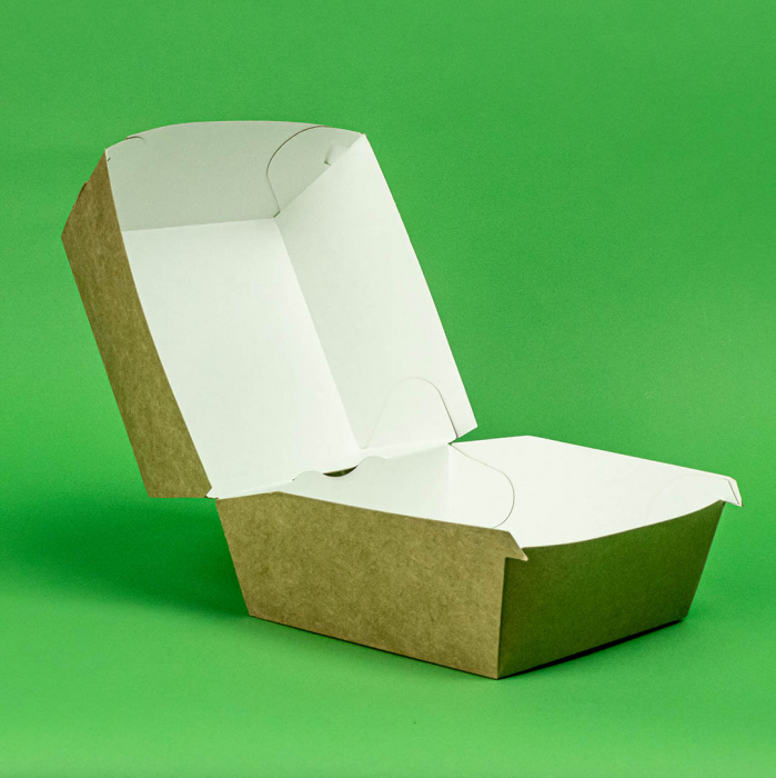 Cutie hamburger box mediu kraft 100/set 115x115x90 [2]