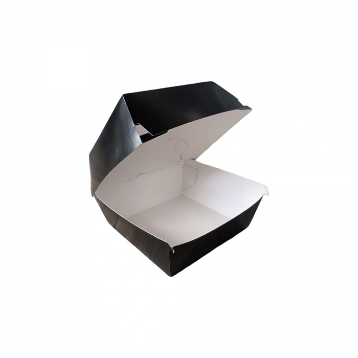Cutie hamburger box mic 100/set (negru) [1]