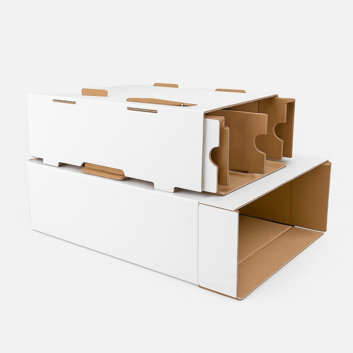 Cutii clasice de vin 2 sticle cu separator CO5 alb 260x130x395 50 buc/set [1]
