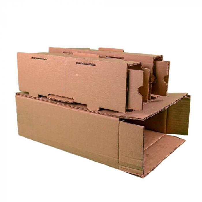 Cutii clasice de vin 2 sticle cu separator CO5 natur 260x130x295 50 buc/set [1]