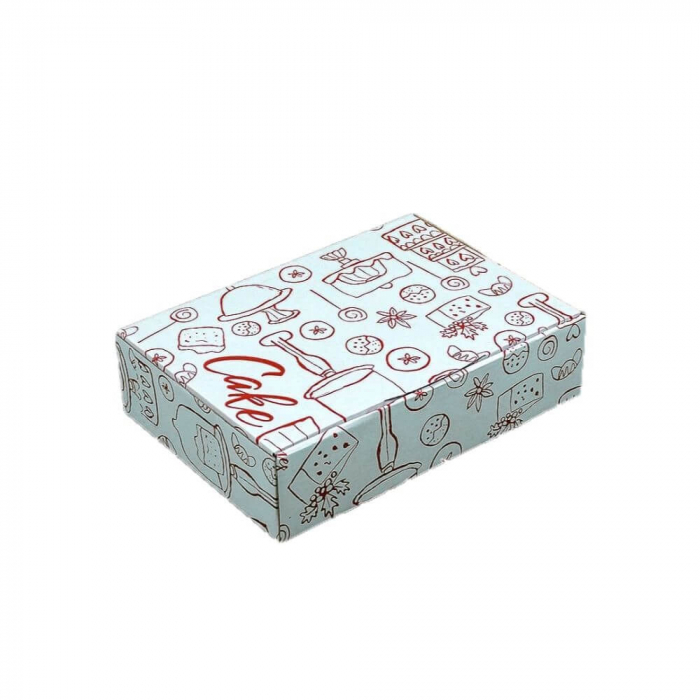 Cutii prajituri T8 pretiparite 100 buc/set alb 235x165x100 mm [1]