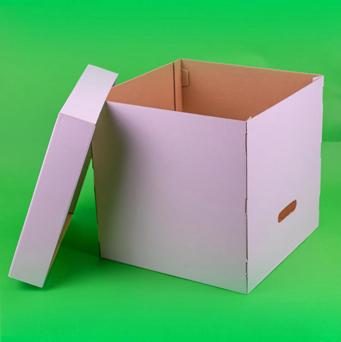 Cutii tort cu capac 330x330x330 mm alb 25 buc/set [2]