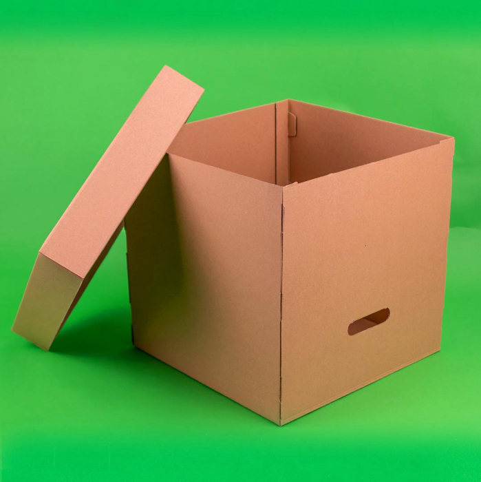 Cutii tort cu capac 330x330x330 mm natur 25 buc/set [2]