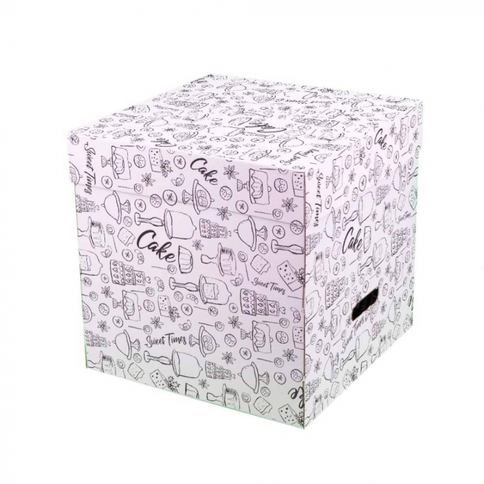 Cutii tort cu capac generic 330x330x330 mm folie 25 buc/set [1]