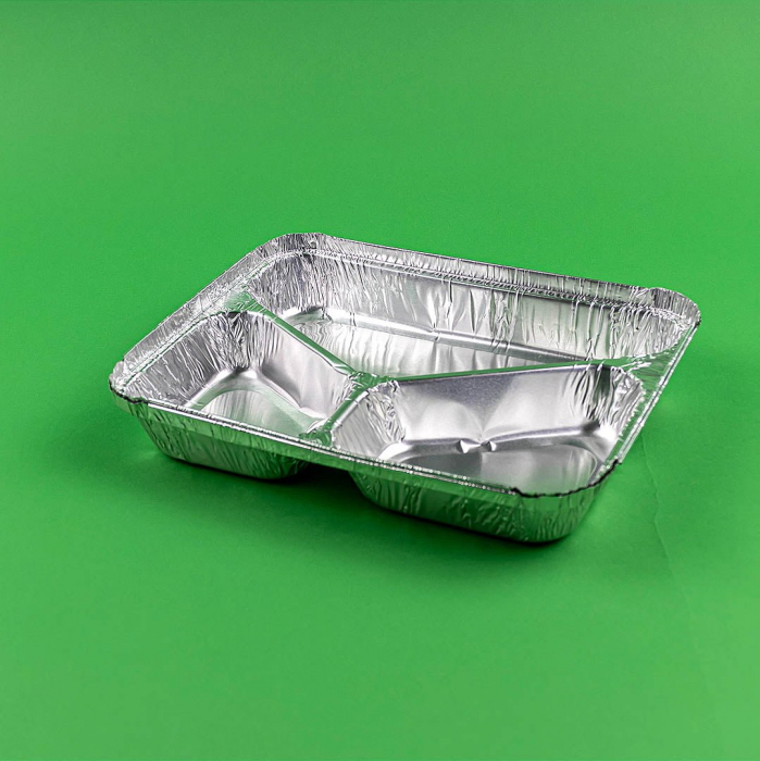 Forma de copt din aluminiu tricompartimentata 681L/326CL 200X150X25mm 100 buc/set [2]