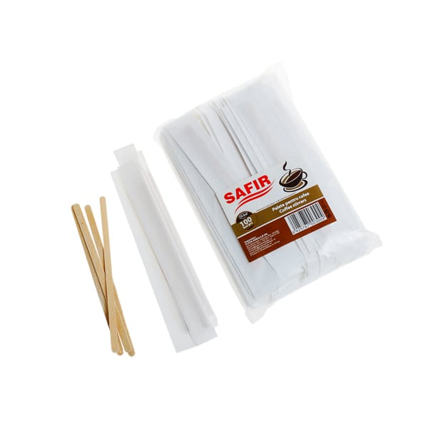 Paletine cafea lemn ambalate individual 10.5cm 100 buc/set [1]