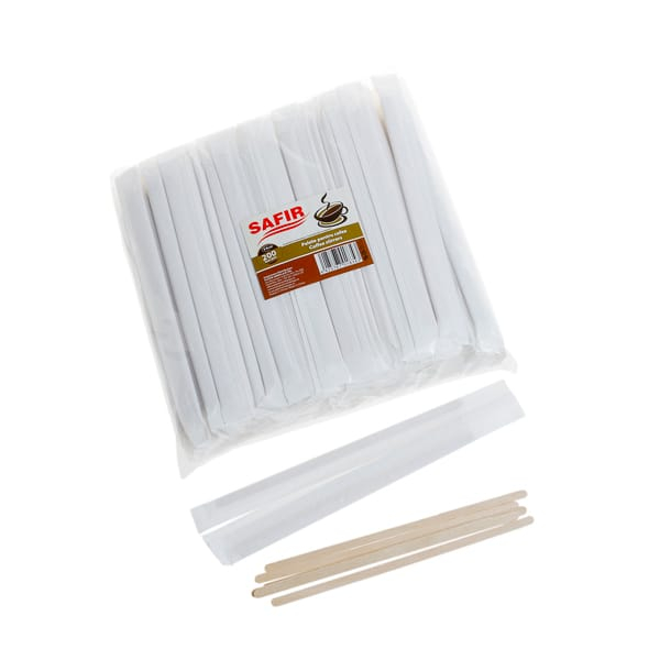 Paletine cafea lemn ambalate individual 14cm 200 buc/set [1]