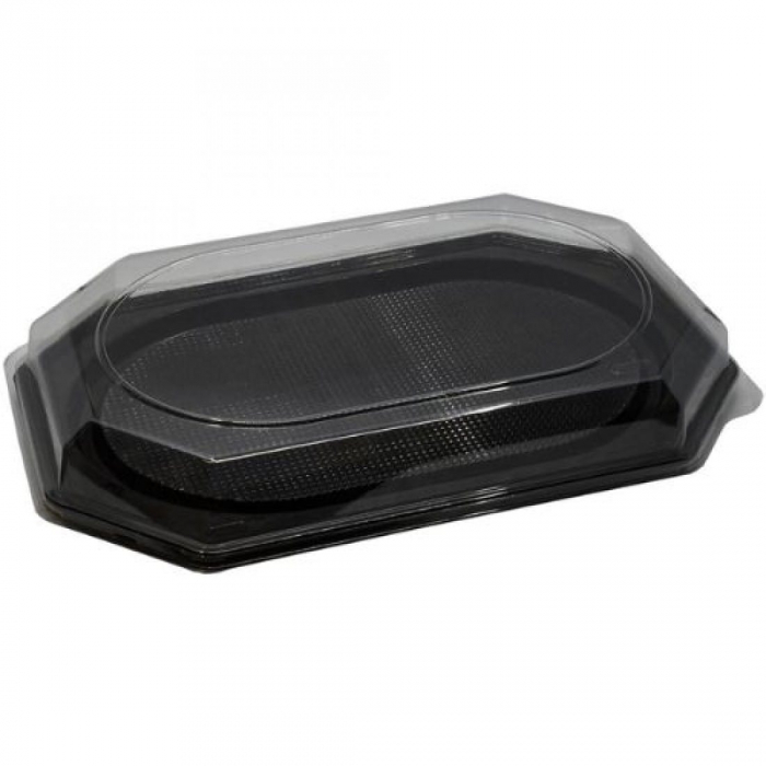 Platou negru cu capac PET 55X36X80cm 10 buc/set [1]