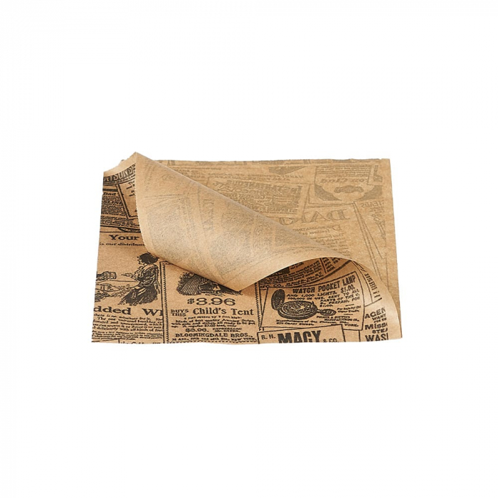 Pungi coltar hartie model ziar kraft 15x17cm 2000 buc/cutie [1]