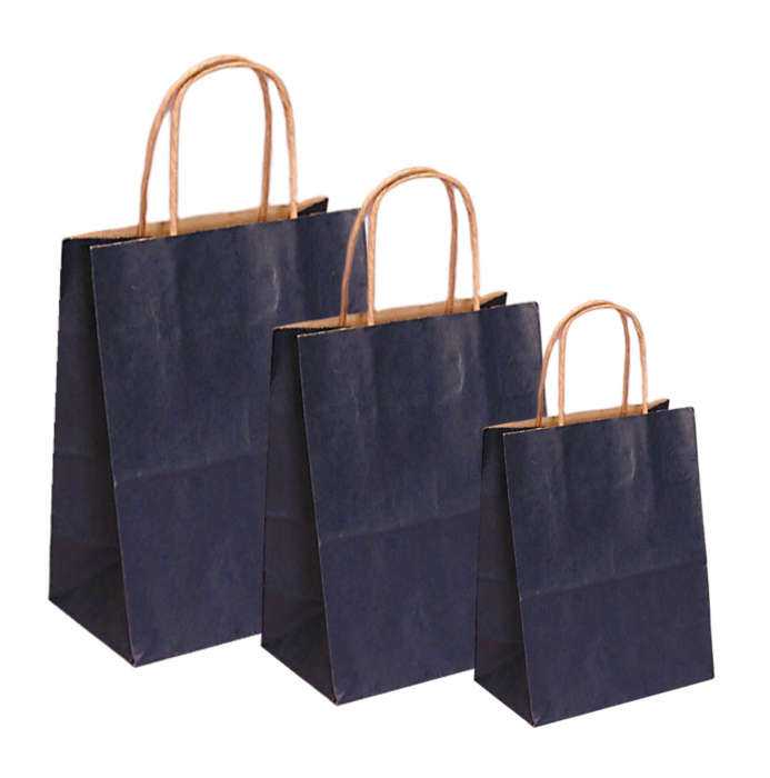 Pungi natur, colorate 100% albastru – 32x12x41 – 100 buc. [1]