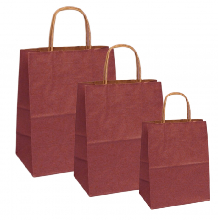 Pungi natur, colorate 100% bordo – 20x9x25 – 100 buc [1]