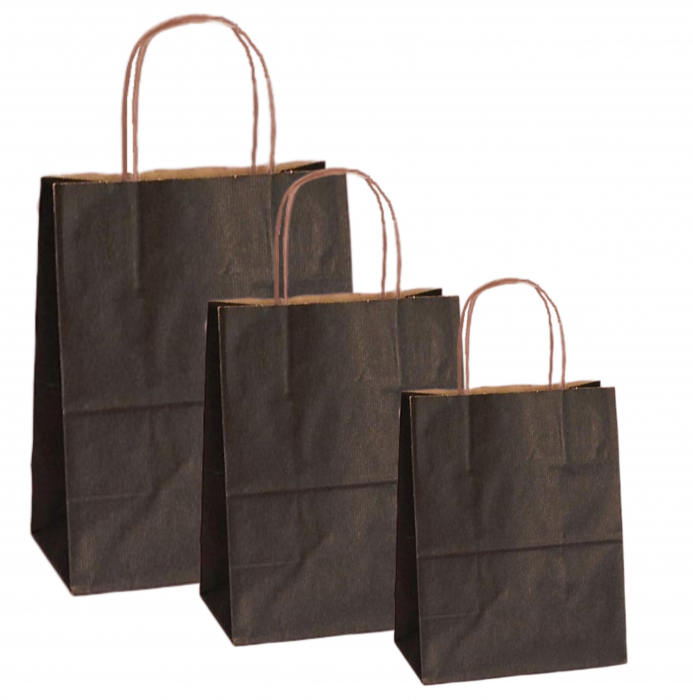 Pungi natur, colorate 100% negru – 25x14x30 cm – 100 buc. [1]