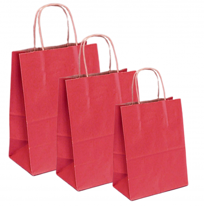 Pungi natur, colorate 100% rosu – 32x12x41 cm – 100 buc. [1]
