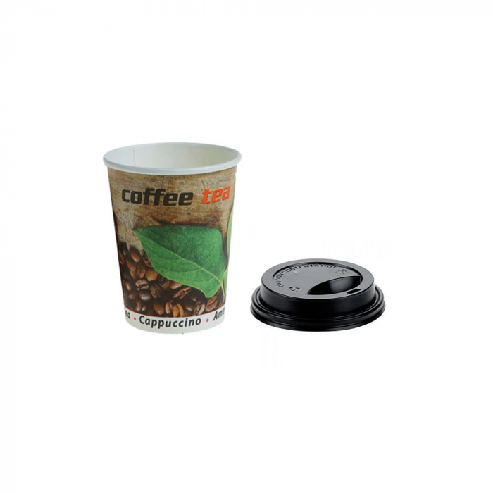 ***raft*** set pahare carton 8oz + capace10/set [1]