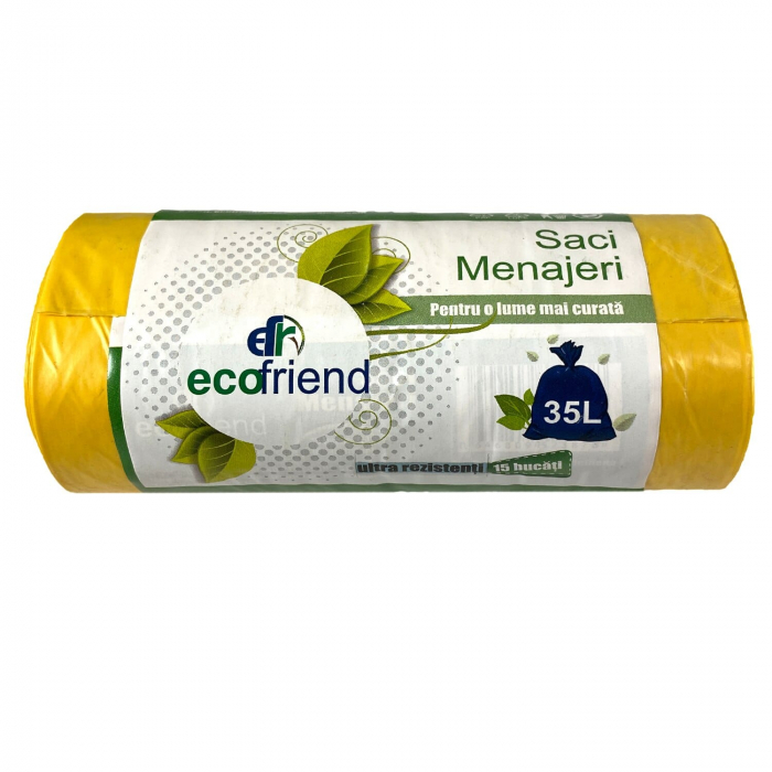 Saci menaj „ecofriend” 35l (15/set) galbeni [1]