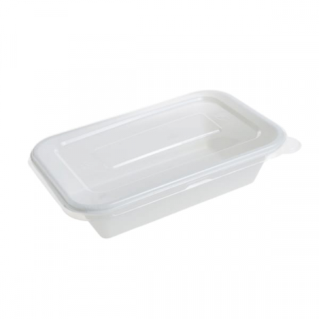 Boluri Food - Bol dreptunghiular, bio din trestie de zahar cu capac 32 oz 50 buc/set
