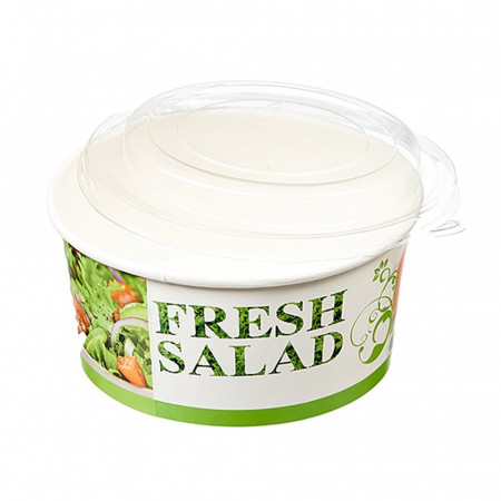 Boluri Food - Bol salata cu capac 50 buc/set 30 oz