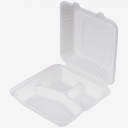 Caserole Food Universale - Caserola tricompartimentata bio din trestie de zahar 50 buc/set